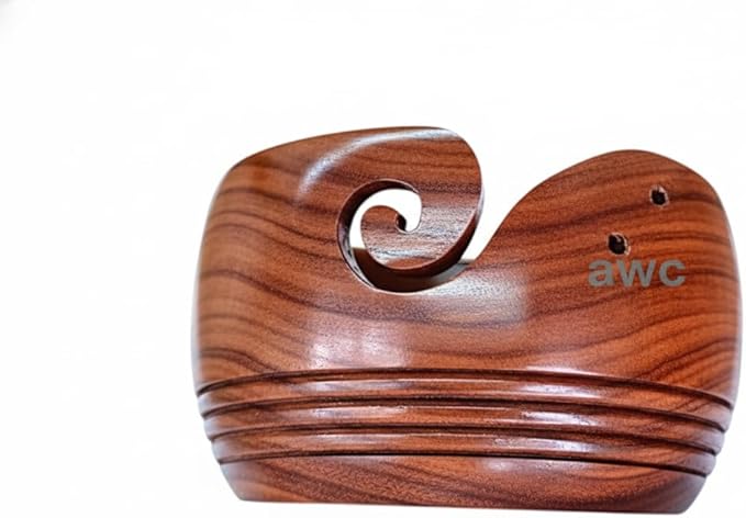 Personalized Wooden Yarn Bowl, Handmade Yarn Organizer Bowl, Rosewood Decorative Weaving Thread Storage bowls, Perfect for Mother's day Gifts