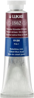 Lukas 1862 Professional German Oil Paint, Colbalt Blue Hue 37 mL - w/Beeswax & Non-Yellowing Sunflower Oil, Short Drying Time, Smooth, Outstanding Lightfastness