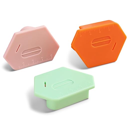 3Pcs Magnetic Seam Guide for Sewing Machine, Multifunctional Polygonal Hemmer Guide with Scale, Universal Sewing Accessories and Supplies (Polygonal Seam Guide)