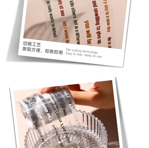 Alideco 6pcs Decorative Adhesive Tapes Vintage Alphabet PET Tape Great for Bullet Journal Supplies, Arts, Scrapbook, DIY Crafts, Planners (tushuguan)