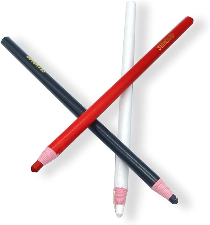 Sewing Mark Pencil 6PCS White/Black/Red 3Colors Invisible Erasable Fabric Pencils For Leather Cut Marks Student Drawing Tailor Marks