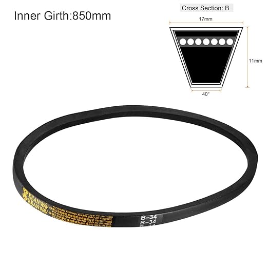 uxcell B-34 V-Belts 34" Inner Length, B-Section Rubber Drive Belt