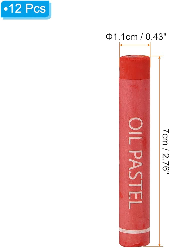 PATIKIL Dark Red Oil Pastels, 12Pcs Soft Oil Crayons Creamy Pastels Stick Art Supplies for Art Painting Drawing Blending Graffiti for Artists Beginners