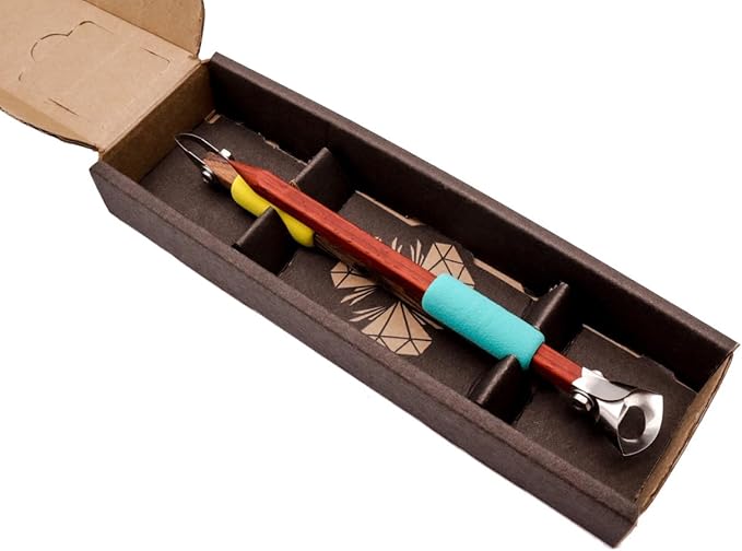 The Original DiamondCore Tools: 2-Pack Pottery Carving Tool Set ‚ P1 & X2, Clay Sculpting, Ceramic Trimming, Sgraffito, Fluting (Set 1)