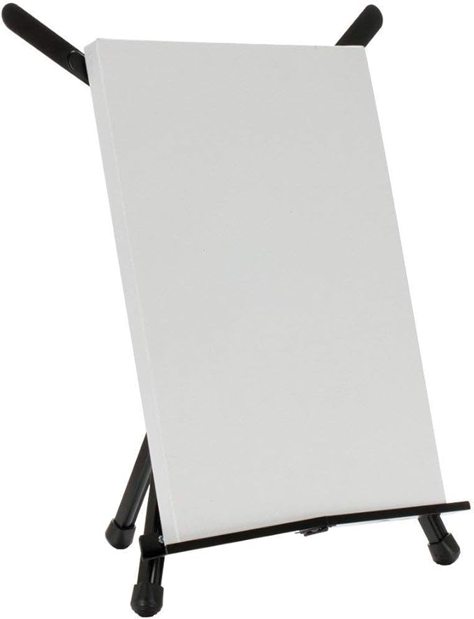 Bob Ross Master Artist Oil Paint Set Bundle with Aluminum Table Easel & 2-Pack 12x16 Stretched Canvas for Painting (3 Items)