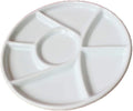 6 Wells Ceramic Artist Paint Tray Porcelain Watercolor Palette Ceramic Mixing Tray for Watercolor Gouache Painting 8 Inch