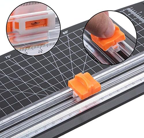 15 Pieces Paper Cutter Replacement Blade with Security Safeguar Paper Trimmer Blades Refill(Orange)