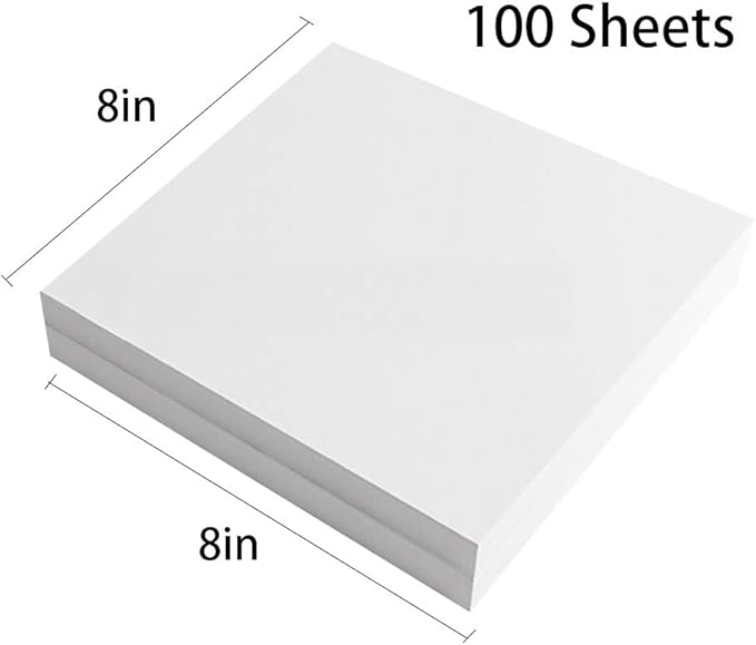 Cut Away Embroidery Stabilizer 8"x8" 100 Precut Sheets, Seneme 2.5oz Medium Weight Cut Away Stabilizer for Embroidery Backing for Machine Embroidery and Hand Sewing for 4x4 and 6x6 Hoops
