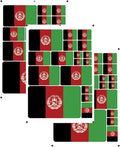 vmcoatdu Afghanistan Flag Laser Printing Sticker 3 Pcs Decal in Multiple Sizes Stickers (Red Afghanistan)