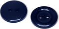 3/4" Navy 100 Pcs Sewing Buttons 2 Hole Dark Blue 0.75 Plastic Buttons Polished 30L Glossy Finish Round Uniform Buttons for Sewing Jacket Work Uniforms Workwear School Chef Pants Jacket Bags Craft DIY