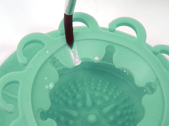 Paint Puck Ultimate Rinse Cup Paint Brush Cleaner (Green, Jar) – Non-Spill Paint Water Cup & Brush Cleaner with Brush Holder, Squeegee Lips & Drip Tray for Acrylic, Watercolor & Art Supplies