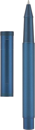 Hongdian Dark Blue Forest Rollerball Pen with Schmidt Black Ink Refill, Classic Design with Metal Case for Business Signature
