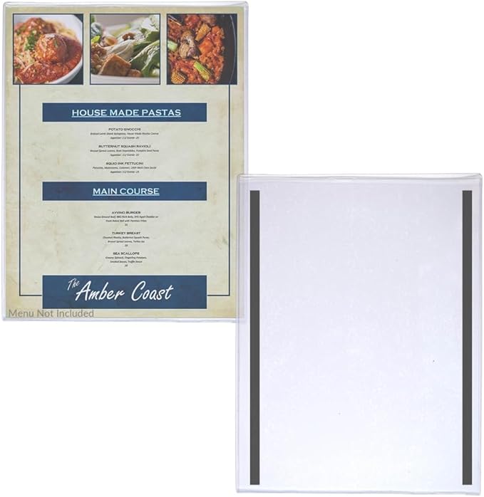 StoreSMART - Heavy Duty Flex-Menu Vinyl Plastic Toploaders - 9" x 12" - Magnetic Back - 100-Pack - PE2996SM-16G-100