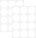 2" Round Large Colored Removable Stickers Labels - White,Pack of 360