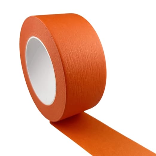 2 Inch Orange Wide Masking Tape, Orange Painters Tape for Home, Office, School Stationery, DIY Art, Crafts, Labeling (2 Inch X 55 Yard)