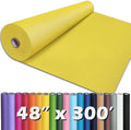 PerkHomy Lemon Yellow Kraft Paper Roll 48" x 3,600" (300') for Gift Wrapping Bouquet Flower Art Painting Craft Writing Packaging Shipping 80GSM 55LB (Lemon Yellow, 48" x 300')
