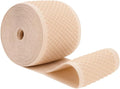 Mandala Crafts 2.5 Inch Elastic Silicone Gripper Tape for Clothing - 5 Yds Dotted Non Slip Elastic Band for Sewing - Nude Silicone Flat Fabric Stretchy Ribbon Straps