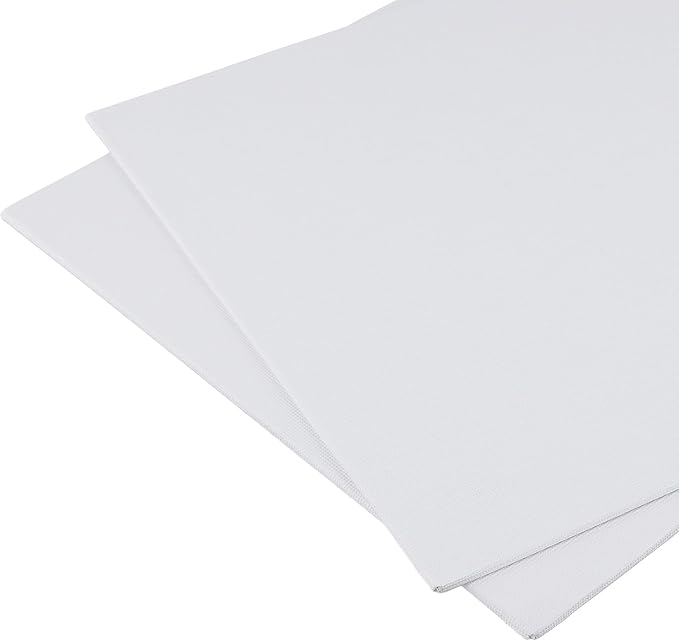SHEUTSAN Canvas Panels, 9 x 11.8 Inch, 40 Pack, Cotton Canvas Board for Oil Watercolor Paints