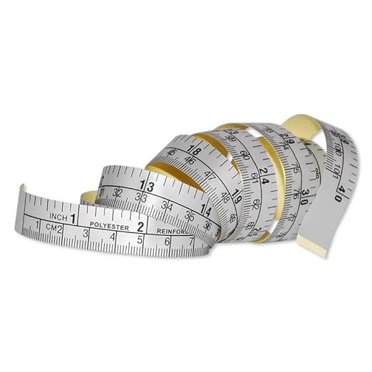 Self-Adhesive Measuring Tape, Peel and Stick Ruler, 24 Inch, 40 Inch, 60 Inch Metric Imperial Scale, Workbench Tool, Woodworking, Drafting Table, Table Saw, DIY Project, Durable Backing (60 inch)