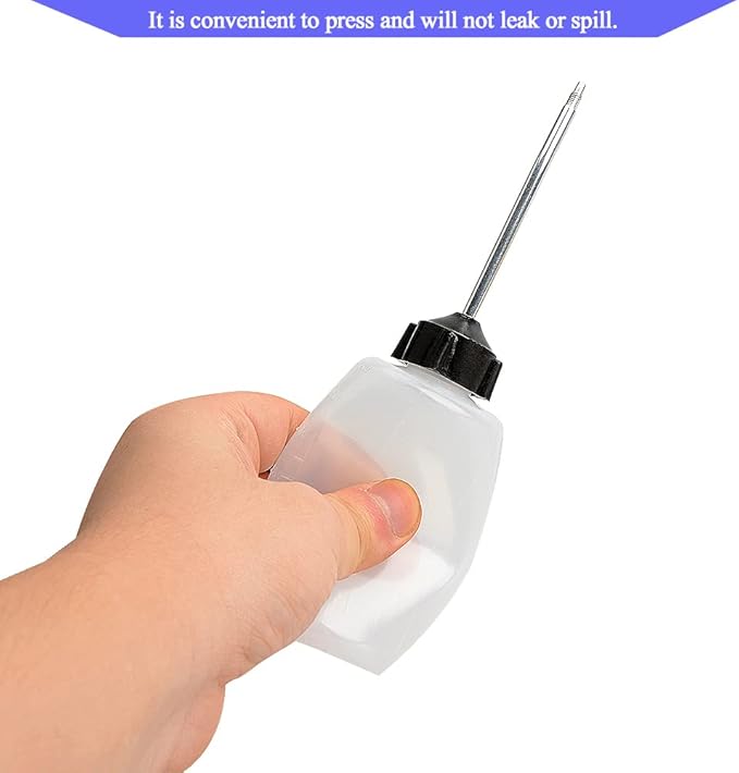 2PCS Sewing Machine Oiler, 120ml Screw on Cap Extended Spout Oil Bottle Sewing Machine Oil Dispenser