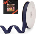 LIUYAXI 5/8" X 50 Yards Solid Navy Blue Grosgrain Ribbon, Perfect for Crafts, Wedding Decor, DIY Hair Accessories, Sewing, Gift Package Wrapping and More