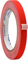 WOD GTC12 Gaffer Tape, Red Low Gloss Finish Film, 1/2 inch x 60 ft. Residue Free, Non Reflective Cloth Fabric, Secure Cords, Water Resistant, Photography, Filming Backdrop, Production