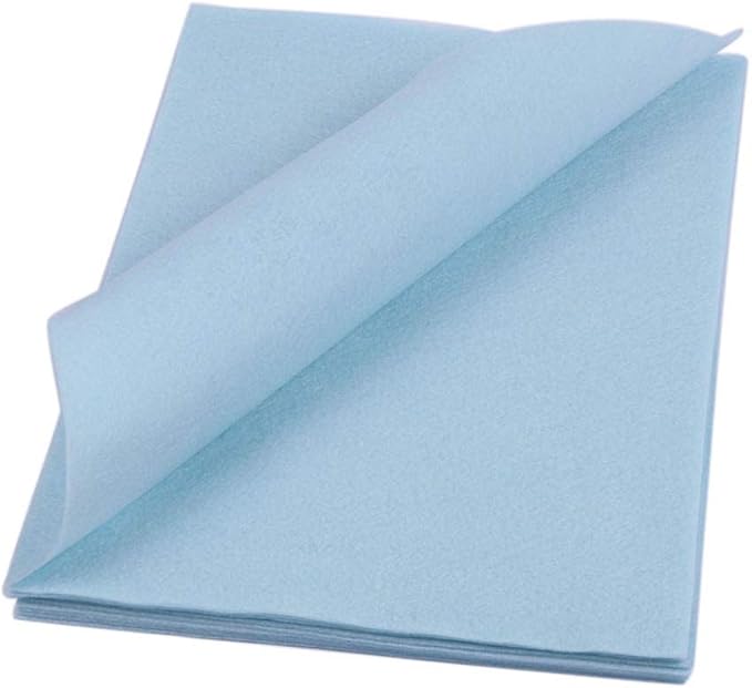 YYCRAFT Craft Soft Felt Sheets 9 Inch X 12 Inch - 24 Pcs Pack, Baby Blue