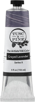Tusc & Pine Artist Oil Paint - Grayed Lavender, 150 ml, Non-Yellowing, Rich & Creamy Consistency, Maximum Pigment Load, Small Batch Milled Oil Paints Made in the USA for Professional Artists
