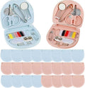 24 Pack Mini Sewing Kits, Compact Travel Emergency Sewing Set with Threads, Scissors, Needles, Portable Repair Supplies for Beginners, Hotels, Travel, Charity