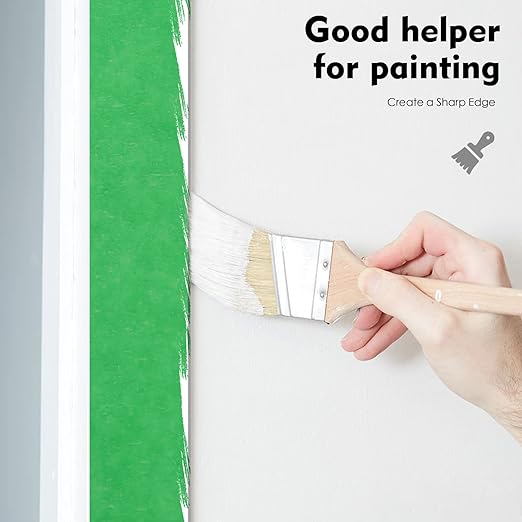 Green Painters Tape,0.7" x 60 Yards x 3 Rolls (180 Yards Total) - Medium Adhesive Masking Tape for Painting,Labeling,DIY Crafting,Decoration and School Projects