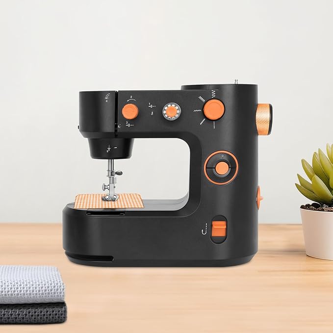 Sewing Machine,110v Dual Pattern Compact Sewing Machine Super Utility Stitch Sewing Machines Beginner Mini Tailoring Machineries with Led Light for Beginners Diy Crafts Fabric Projects