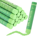 MECCANIXITY Soft Oil Pastels, Oil Pastel Crayons Vibrant Color Blendable Art Supplies for Painting Drawing Blending Painting Artists Beginners Professional(Grass Green, Pack of 16)