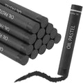 MECCANIXITY Soft Oil Pastels, Oil Pastel Crayons Vibrant Color Blendable Art Supplies for Painting Drawing Blending Painting Artists Beginners Professional(Black, Pack of 16)