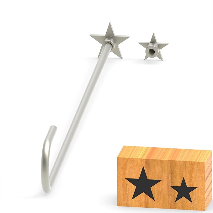 2Pcs Mini 3/4" & 1" Branding Irons, Star Silhouette Custom Wood Branding Iron Personalized for Wood Working, Leather Hats, Felt, Cowhide, BBQ & Bread Logo, Steak Branding Iron for Food (116#)