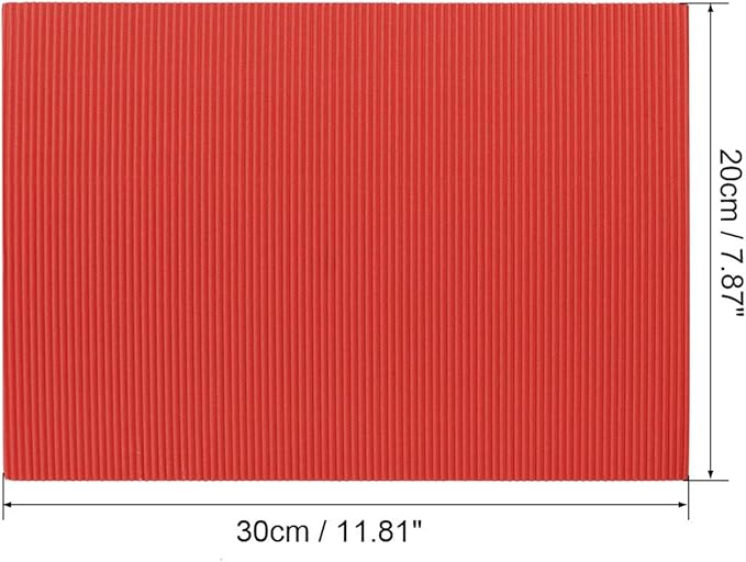 uxcell 10pcs Corrugated Cardboard Paper Sheets,Red,7.87-inch x 11.81-inch,for Craft and DIY Projects