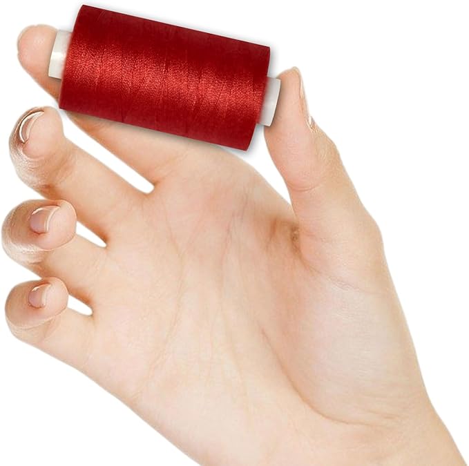 All Purpose Sewing Thread-2 Spools of Hand Polyester Sewing Thread for Sewing Machine for Hand and Machine Sewing(red, 2 spools)