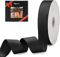LIUYAXI 1" X 50 Yards Solid Black Grosgrain Ribbon, Perfect for Crafts, Wedding Decor, DIY Hair Accessories, Sewing, Gift Package Wrapping and More