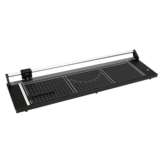 Paper Cutter, Rotary Papers Trimmer, Portable Slicer Scrapbooking Tool with Positioning Ruler & Spare Blades for A4，Craft Paper, Coupon, Label and Cardstock