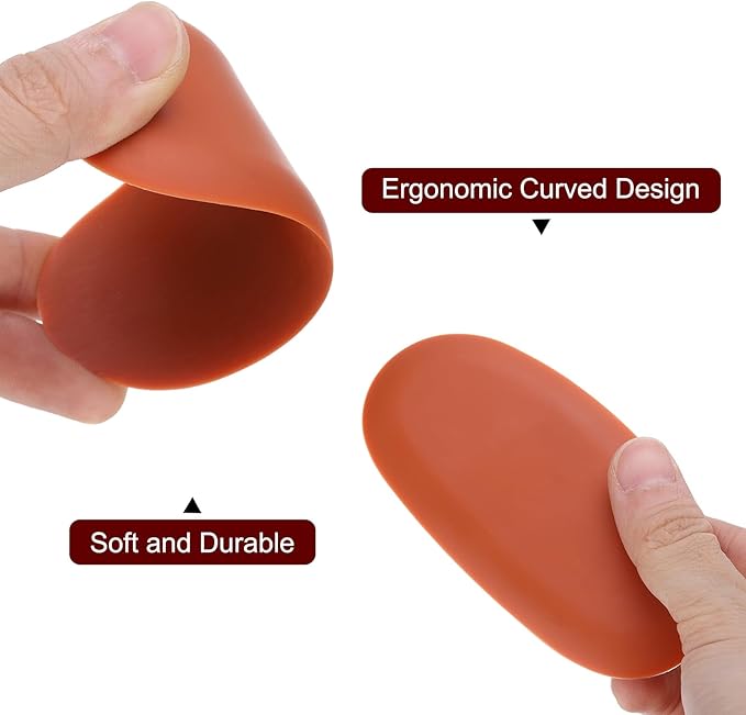 HARFINGTON Pottery Ribs 10.5cm x 5.2cm Soft Silicone Rubber Clay Ceramic Sculpting Tools for Finishing Shaping and Smoothing Removing Finger Marks