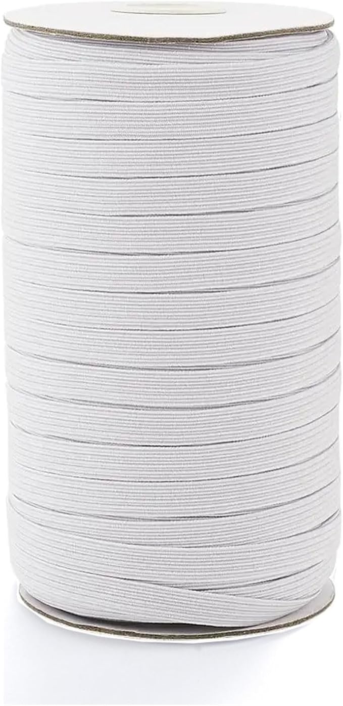 80 Yards Elastic Band 1/4 inch Wide White Elastic Strap High Elastic Cord for Sewing Waistband and Pants Waist
