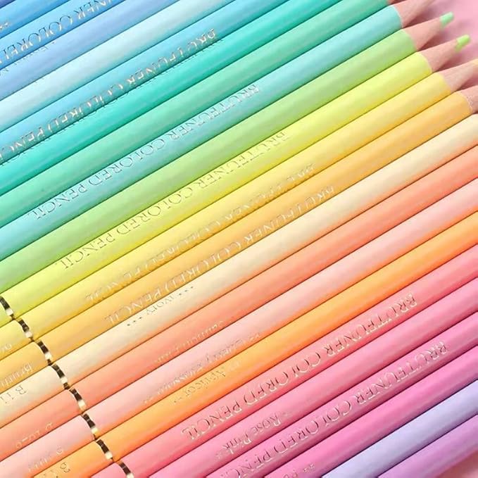 12 Colored Pencils - Premium Soft Core 12 Unique Colors No Duplicates Color Pencil Set for Adult Coloring Books, Artist Drawing, Sketching, Crafting)