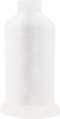 Mandala Crafts White Heavy Duty Thread - 1500 Yds Tex 90 Bonded Polyester Threads for Sewing Drapery, Jeans, Leather, Hair, Outdoor Marine Upholstery