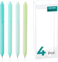 Y YOMA 4 Pcs Fine Point 0.5mm Gel Pen Black Ink Retractable Ballpoint Pen Smooth Writing Quick Dry Gel Pens Cute Aesthetic Pen Pastel Refillable Pen for School Home Office Supplies, Teal Blue