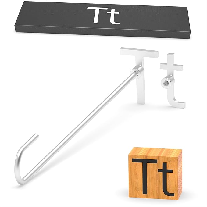 2Pcs Mini 2" Branding Irons, Alphabet Custom Wood Branding Iron Personalized for Wood Working, Leather Hats, Felt, Cowhide, BBQ & Bread Logo, Steak Branding Iron for Food (T t)