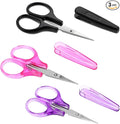 3Pcs Mini Detail CSmall Scissors All Purpose Craft Scissors Stainless Steel Scissors with Protective Cover Precision Straight Fine Tips Design for Paper Cutting,Scrapbooking