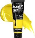 JusArt Acrylic Paint Canary Yellow Tubes 250ml (8.45 oz), Non Toxic Craft Paint, No Fading Rich Pigment for Canvas Painting, Wood, Fabric, Clay, Stone, Ceramics Art Supplies for Artists, Adults