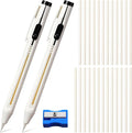 28 Pcs Chalk Pencil Refillable Cartridge Set, Sewing Chalk Pen and White Refill Tailors Pencil for Marking Fabric Patterns