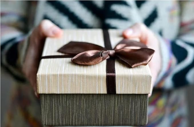 Double Face Brown Satin Ribbon 1 inch X 25 Yards Polyester Brown Ribbon for Gift Wrapping Very Suitable for Weddings Party Invitation Decorations and More
