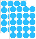 1.5" Round Colored Removable Stickers Labels - Blue,Pack of 500