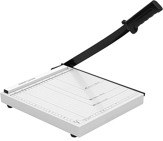 B5 Paper Cutter, 11 in x 10.6 in 15 Sheets Capacity Paper Trimmer for Coupon, Label, Cardstock, and Scrapbooking Craft for Office and Home (B5)